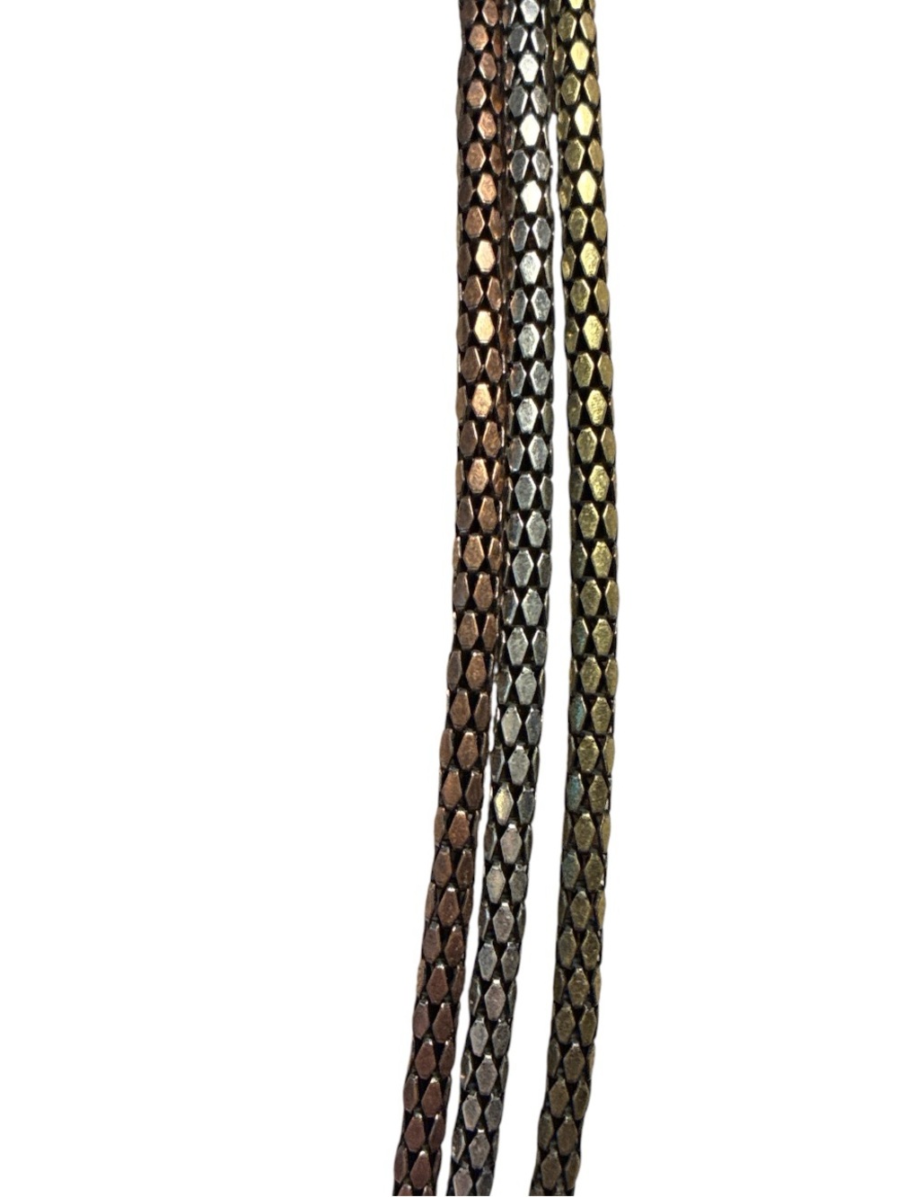 🔵 Multi-Strand Metallic Rope Necklace - Picture 2 of 2